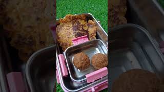 Tiffin idea:  corn paratha and besan laddu #shorts  #tiffin #tiffinrecipesforkids #tiffinboxrecipes