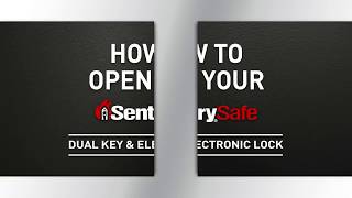 How to Open a Sentry®Safe Electonic Lock and Dual Key Fire Safe