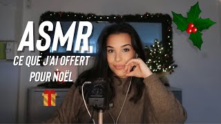 ASMR : CE QUE J'AI OFFERT À MES PROCHES POUR NOËL 🎄