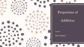 Properties of Addition