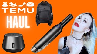 Temu Review! Temu Christmas Haul! Handheld Car Vacuum Cleaner, Trolley Backpack, Lenovo Speaker