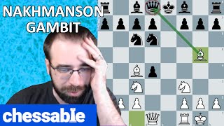 Winning with Nakhmanson Gambit trick line from my new CHESSABLE COURSE!