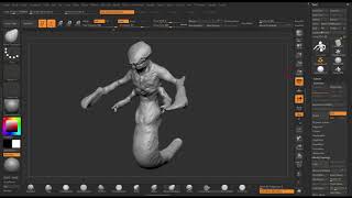 zbrushSculpt alienThing