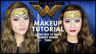 WONDER WOMAN MAKEUP TRANSFORMATION TUTORIAL & Learn How To Paint TIARA #wonderwoman #ww84makeup