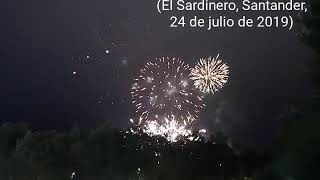 Fuegos de Santiago (El Sardinero, Santander, 24-07-2019).