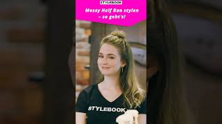 Messy Half Bun | Hair Tutorial | #shorts