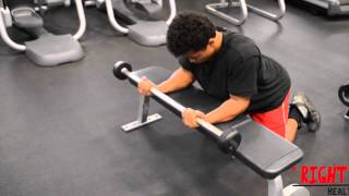 Tutorial | Palms-Up Straight Bar Wrist Curl on Flat Bench