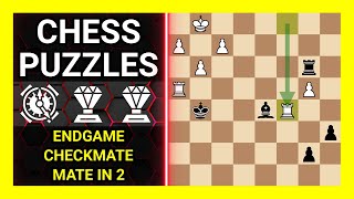 Chess Puzzles to Practice. Themes: Endgame, Checkmate, Mate in 2. Learn Chess