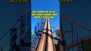 This coaster closes TODAY September 8, 2024 | Scorpion at Busch Gardens Tampa