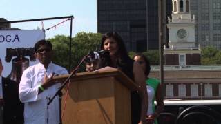 The National Anthem from the International Yoga Day in Phila.