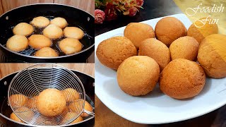 ১টা ডিম দিয়ে তেলে ভাজা কেক রেসিপি | Soft Vanilla Fried Cake Balls Recipe | Vaja Vanilla Sponge Cake