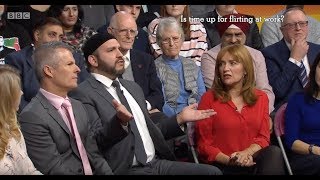 BBC1 Big Questions: Should Christian refugees get priority? & Should Flirting be banned?