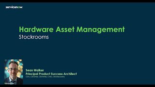 Create a Stockroom using Hardware Asset Workspace