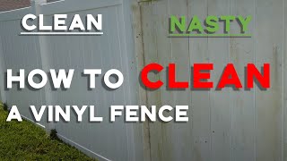 How To Clean MOLD & MILDEW Off A Vinyl Fence | It Looks BRAND NEW!!