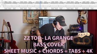 ZZ Top - La Grange - Bass Cover - with TABS  4K