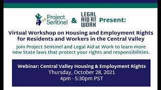 Webinar Recap: Central Valley Fair Housing and Employment Rights