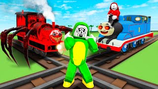 Escape From Horror Thomas vs Choo Choo Charles | Maizen Roblox | ROBLOX Brookhaven 🏡RP-FUNNY MOMENTS