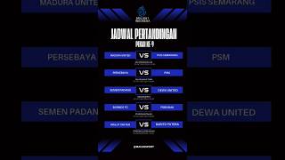 JADWAL PERTANDINGAN BRI LIGA 1 2024-2025 PEKAN KE-9 #briliga1 #liga1 #liga1bri #bigmatch #brimo