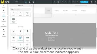 Website help: Adding a widget to your Yell Website