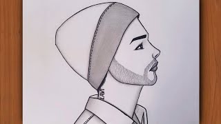 Easy Beard Boy Drawing Pictures - Very easy pencil drawing, drawing boy | Beard Man drawing - Draw