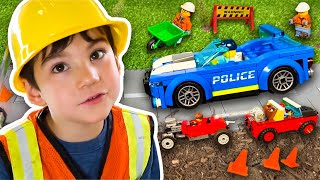 LEGO City Police Truck Rescue Story! | LEGO Police Rescue & Truck Pretend Play | JackJackPlays