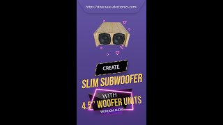 Ultra Slim Subwoofer w 2x $11.9 ea 4.5" Woofer Units (SUBS11580) + WONDOM JAB4 ADAU1701 Bluetooth