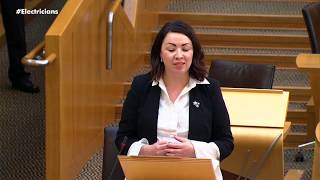 Regulation of Electricians Debate - Monica Lennon MSP - 25 October 2018