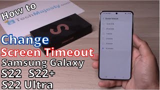 How to Change Screen Timeout Before Phone Sleeps/Locks on Samsung Galaxy S22 / S22+ Plus / S22 Ultra