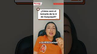 ¿Cuál será el temario de la U de Guayaquil? 🤓