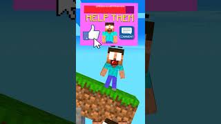 Herobrine save Rich Noob and Daddy Herobrine Family #fyp #minecraftshorts