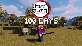 I Survived 100 Days in Minecraft Demon Slayer…........