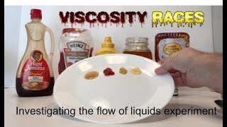 VISCOSITY RACES  investigating the flow of liquids experiment