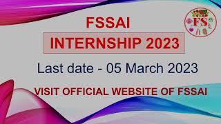 FSSAI INTERNSHIP 2023 | FOOD SCIENCE