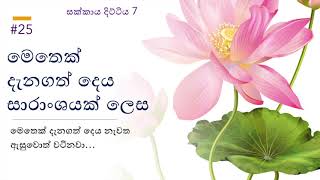 මෙතෙක් දැනගත් දෙය සාරාංශයක් ලෙස - Sakkaya Dittiya 7