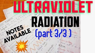 UVR || Part 3/3 || Physiological effect || Indications || Contraindication || Danger 📚