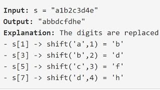 LeetCode [easy] Replace All Digits with Characters