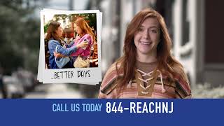 Audio Description and Transcript: Call 844-ReachNJ 24/7 for addiction recovery support.