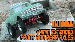 INJORA +4MM extended SCX24 front and rear axles