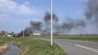 BESTELBUSJE BRAND TIJDENS PROEFRIT APK UIT IN LUTJEBROEK