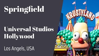 [4K] Springfield - Universal Studios Hollywood (January 1, 2024)