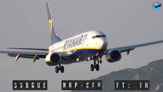 Ryanair Boeing 737 || Landing and takeoff at Corfu/CFU [Plane Of The Day]