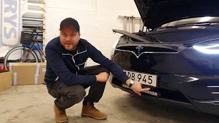 Installation av ljusramp & backljus på Tesla Model X med nya generationens XBB