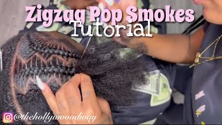 How to: Zigzag Pop Smoke Stitch Braids Tutorial