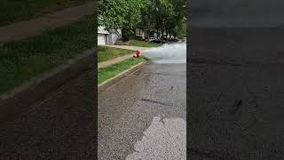 Fire hydrants hitting car hard #firehydrant #bluecollar