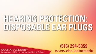 Hearing Protection: Disposable Ear Plugs