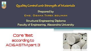 Core Drilling Test according to ACI&ASTM part3