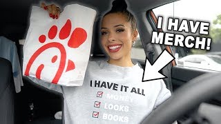 Trying Chik-fil-A For The First Time EVER! (+ I'm releasing merch!!!!)