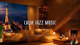 Relaxing Piano Jazz Music for Sleeping, Studying with 🛌 4K Cozy Bedroom in Paris