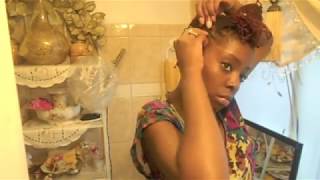 Flat twist updo on locs, 4 year loc-anniversary, barrel twist TUT