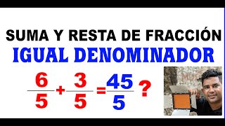 Suma y resta de fracciones con igual denominador │ método cruzado?